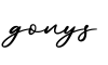 单词gonys书写