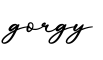 单词gorgy书写