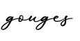 单词gouges书写