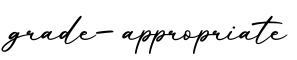 单词grade-appropriate书写