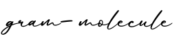 单词gram-molecule书写