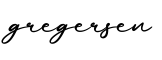 单词gregersen书写