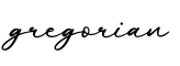 单词gregorian书写