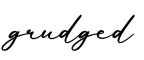 单词grudged书写