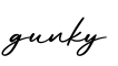 单词gunky书写