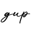 单词gup书写