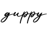 单词guppy书写
