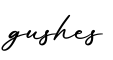 单词gushes书写