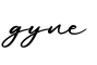 单词gyne书写