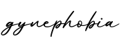 单词gynephobia书写