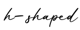 单词h-shaped书写