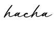 单词hacha书写