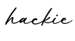 单词hackie书写