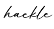 单词hackle书写