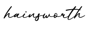单词hainsworth书写