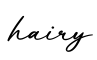 单词hairy书写