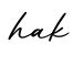 单词hak书写