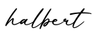 单词halbert书写