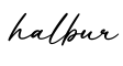单词halbur书写