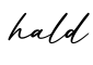 单词hald书写