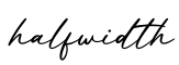 单词halfwidth书写