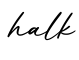 单词halk书写