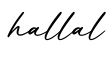 单词hallal书写