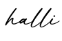 单词halli书写