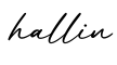 单词hallin书写