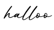 单词halloo书写