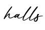 单词halls书写