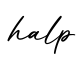单词halp书写