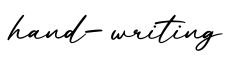 单词hand-writing书写
