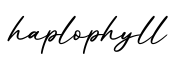 单词haplophyll书写