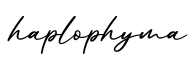 单词haplophyma书写