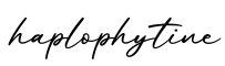 单词haplophytine书写
