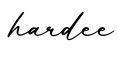 单词hardee书写