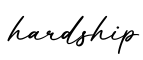 单词hardship书写