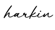 单词harkin书写