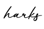 单词harks书写