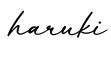 单词haruki书写