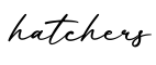 单词hatchers书写