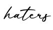 单词haters书写