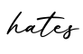 单词hates书写