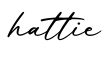 单词hattie书写