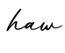 单词haw书写