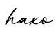单词haxo书写