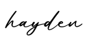 单词hayden书写