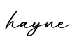 单词hayne书写