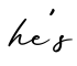 单词he's书写